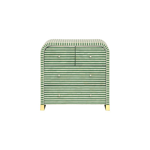 Κομοδίνο BONE INLAY GREEN