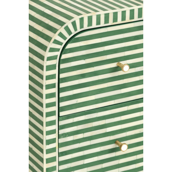 Κομοδίνο BONE INLAY GREEN
