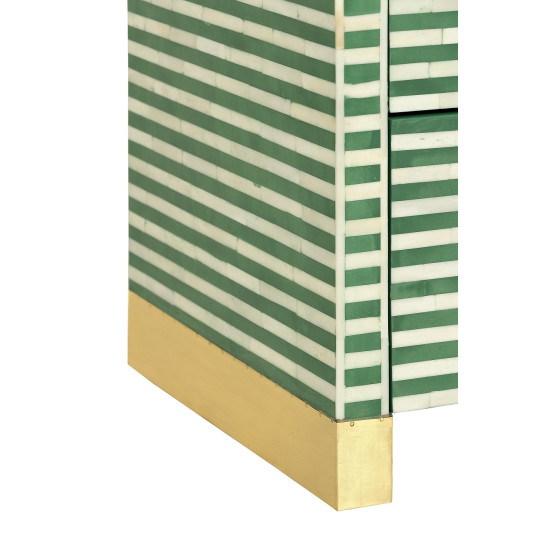 Κομοδίνο BONE INLAY GREEN